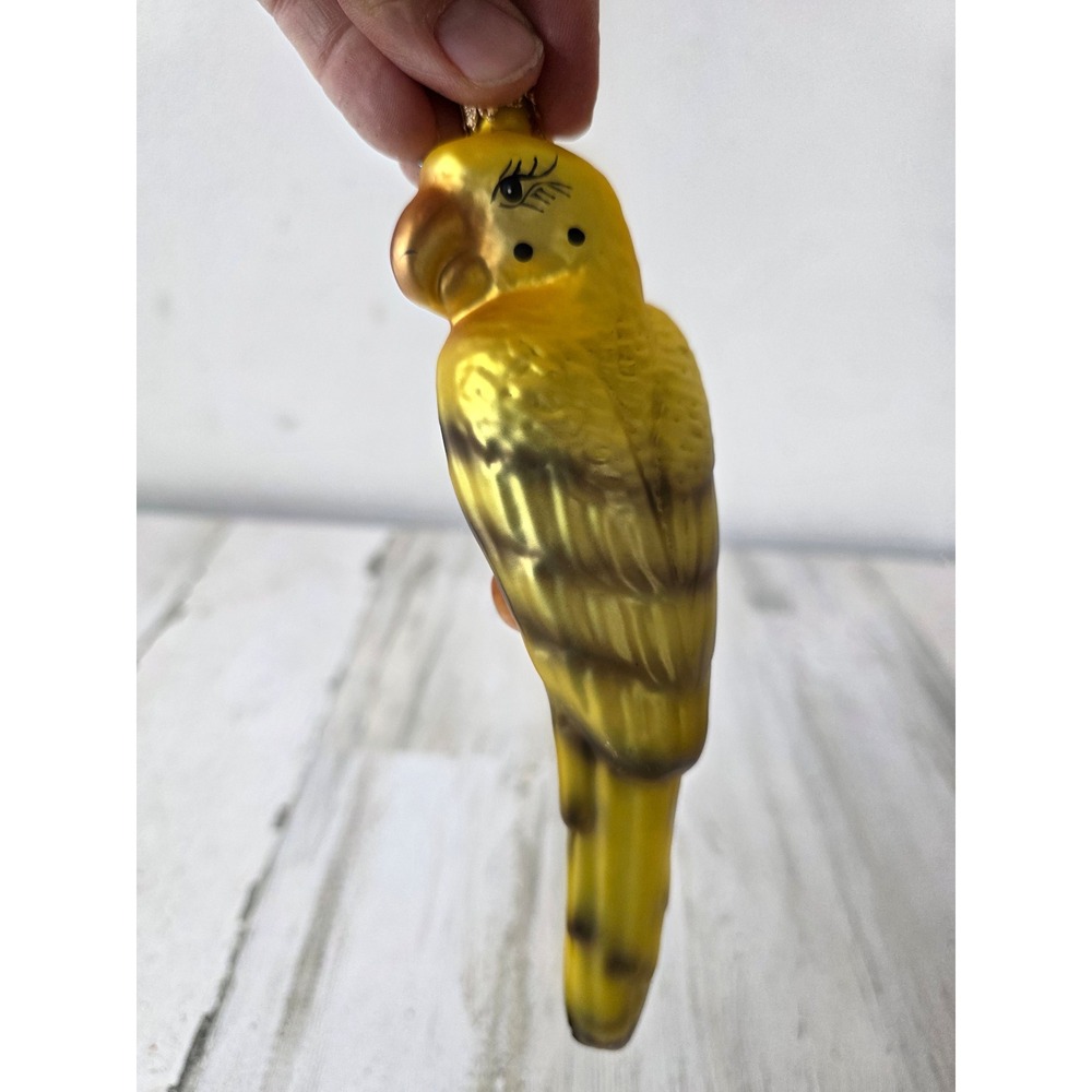 Glass parakeet bird‎ ornament Xmas tree